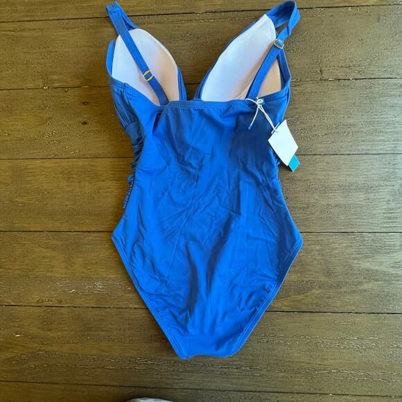 Bleu by Rod Beattie Women's NWT Size 4 Cobalt Aegean Blue One Piece Swimsuit $98 - Picture 3 of 7